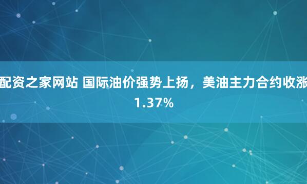 配资之家网站 国际油价强势上扬，美油主力合约收涨1.37%